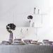 Nordic Simple Stoneware Dinner Set - Modern Ink Purple Rhyme Sesame Glaze Plates and Bowls - Stylish and Durable Tableware