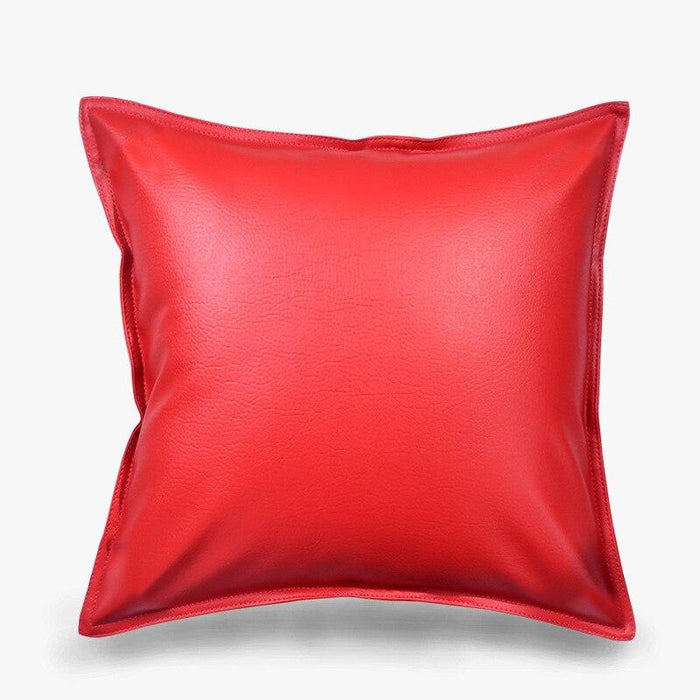 Luxurious PU Leather Pillow Cover - Stain-Resistant Sofa Cushion Protector