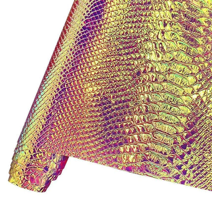 Captivating Iridescent Snake Skin Faux Leather Roll - The Ultimate Crafting Essential