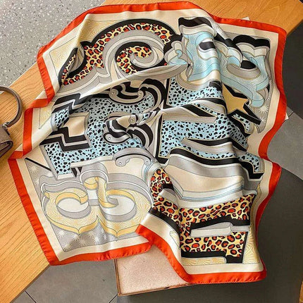 Chic Silk Square Scarf for All Seasons - Elevate Your Style with Luxurious Flair