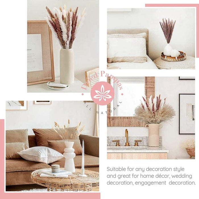 Enchanting Bohemian Bliss: 74-Piece Sun-Kissed Pampas Grass Decor for Stunning Weddings