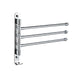 Stainless Steel Bathroom Towel Bar with Swivel Function and Integrated Hook