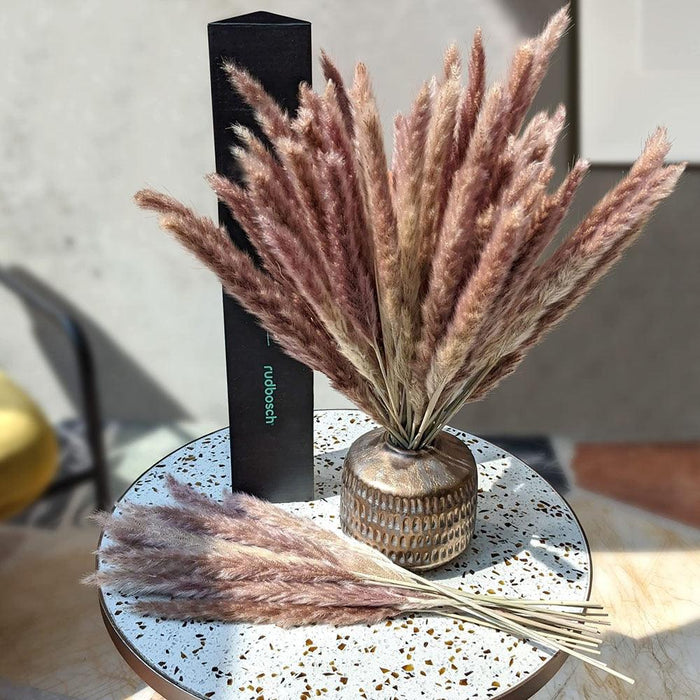 Natural Dried Pampas Grass Bouquet Set for Creative Wedding & Home Decor - 15 Pieces