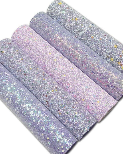 Sparkling Purple Chunky Glitter Fabric Roll - Must-Have for Creative DIY Projects