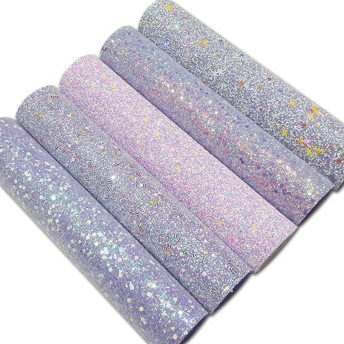 Purple Sparkle Glitter Fabric Roll - Crafting Material for Glamorous DIY Projects