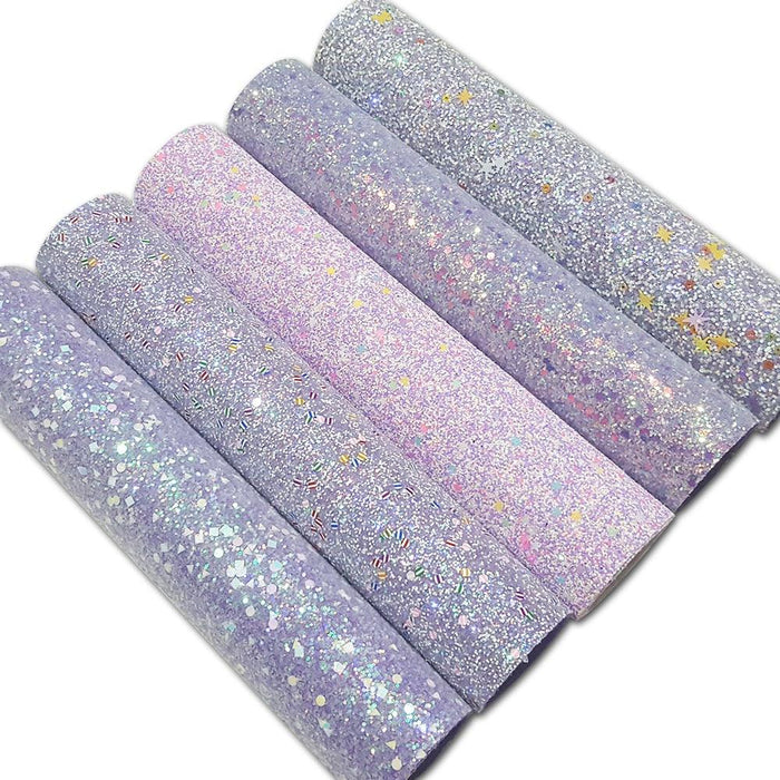 Sparkling Purple Glitter Faux Leather Crafting Roll