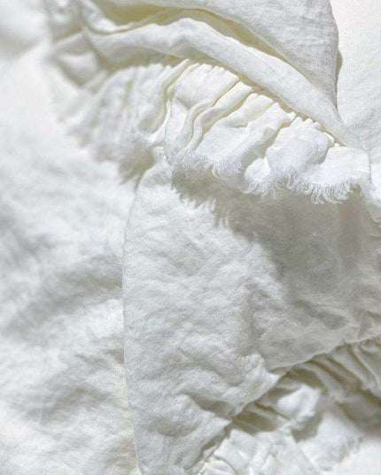 Vintage French Linen Ruffled Pillow Shams - Luxurious Timeless Charm for Your Bedroom