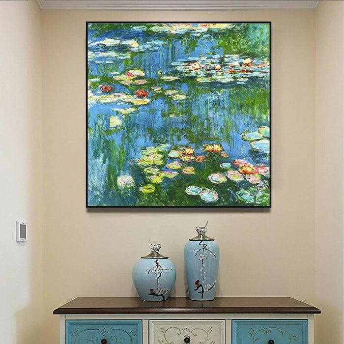 Tranquil Water Lily Landscape Art Print - Personalized Canvas Print Sizes