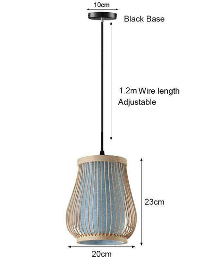 Sustainable Bamboo Chandelier Pendant Light - Stylish Illumination for Dining Areas