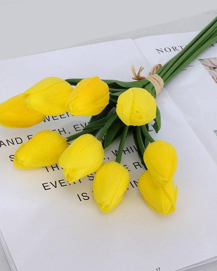 Exquisite Elegance: 10PCS Premium Artificial Tulip Flower Set