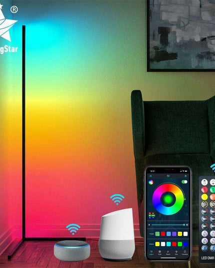 Interactive Sound-Responsive LED Floor Lamp with Full Spectrum Color Control