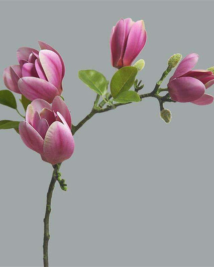 Realistic Magnolia Blossom Stem - Elegant Floral Decor for Any Occasion