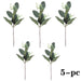 Elegant Bundle of 10 Faux Eucalyptus Leaf Stems - Versatile Greenery Set