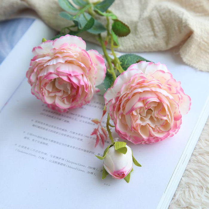 Chic 61CM Faux Peony Stem - Effortless and Timeless Floral Accent for Any Space