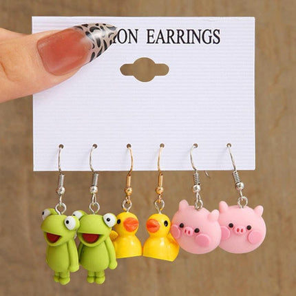 Playful Creatures Earring Set - A Fun Twist for Your Style