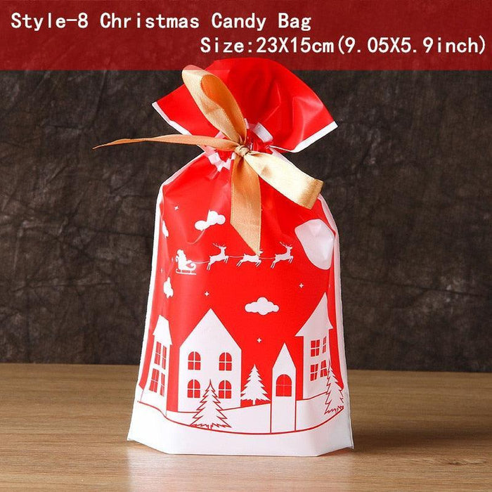 Santa's Joyful Holiday Candy Gift Bag Collection - Set of 5