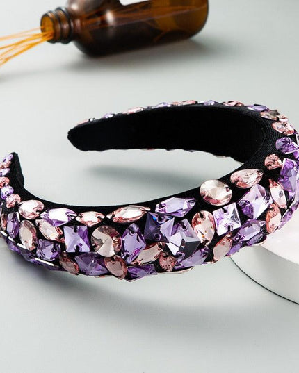 Lavish Purple Glam Headband - Stylish Hair Accessory for Women