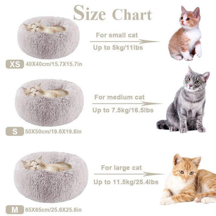 Luxury Plush Round Pet Bed - Cozy Retreat for Cats and Dogs