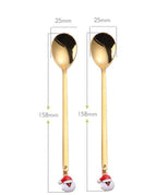 gold santa spoon