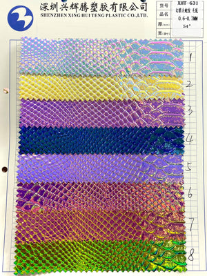 30x135cm Snake Skin Grain Embossed Holographic Spunlace Fabric Sheet-Arts, Crafts & Sewing›Sewing & Fabric›Craft Fabrics-Très Elite-China-631-1-Très Elite