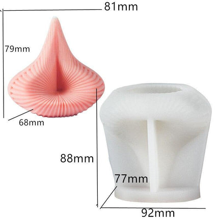 Creative Spiral Pillar Silicone Mold for Unique Candle and Soap Crafting!