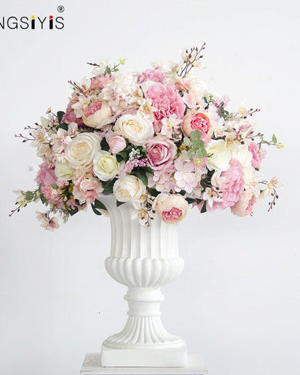 Charming Silk Floral Sphere with Roses and Hydrangeas - Perfect for Special Events and Celebrations