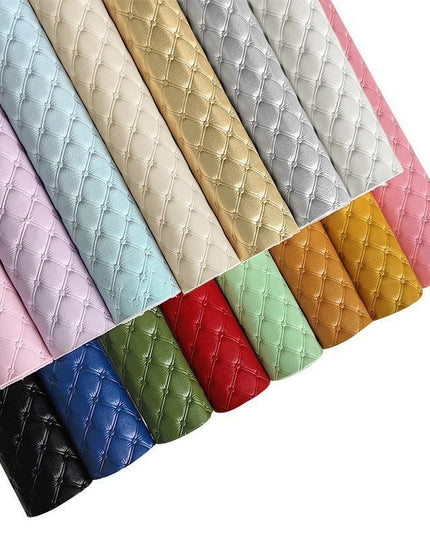 Elegant Crimson Red Premium Synthetic Leather Crafting Fabric - 30x135cm