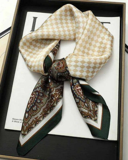 Elegant Leopard Print Silk Scarf - Premium Women's Fashion Accessory