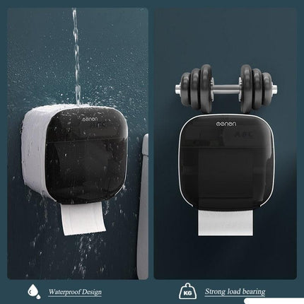 Botanica Luxe Waterproof Toilet Paper Holder with Stylish Storage Shelf