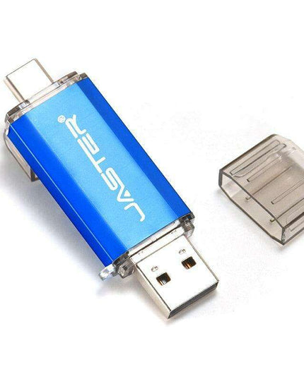Premium 2-in-1 Type-C USB Flash Drive - Golden Metal Design with High-Speed Data Transfer and Enhanced Security