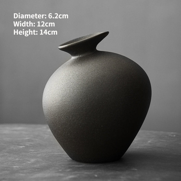 Tranquil Elegance Zen Black Ceramic Tabletop Ornament
