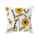 Bohemian Chic Flower Stitched Reversible Couch Pillow Case - Trendy Lumbar Accent for Home Decoration