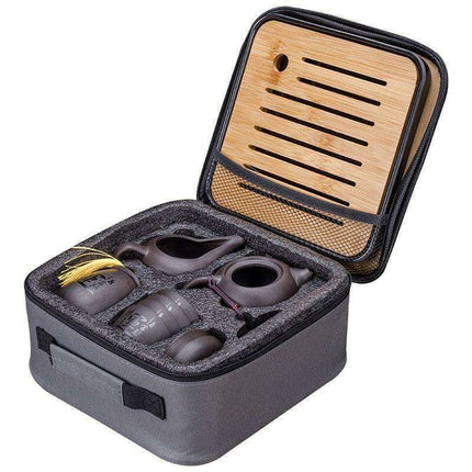 Serenity Sand Ceramic Kung Fu Tea Set for Harmonious Tea Experiences
