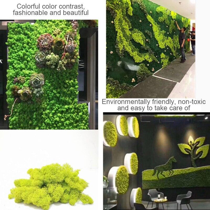 Vibrant 200g Artificial Green Wall Plant Fake Flower Moss Lawn Turf DIY Grass Garden Decor