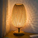 Handmade Bamboo Weaving Table Lamp - Chinese Pastoral Retro Desk Light for Bedroom, Restaurant, and Bedside