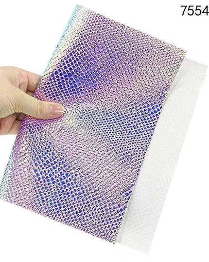 Iridescent Python Scale Holographic PU Fabric - Unleash Your Creative Potential