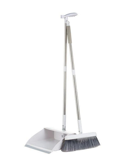 Versatile Space-Saving Broom and Dustpan Combo: Durable and Stylish Cleaning Solution