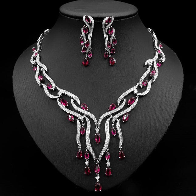 Radiant Elegance: Zircon Tassel Bridal Jewelry Set for a Stunning Wedding Experience