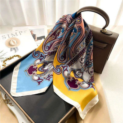Elegant Leopard Print Silk-like Scarf: Elevate Your Style Game