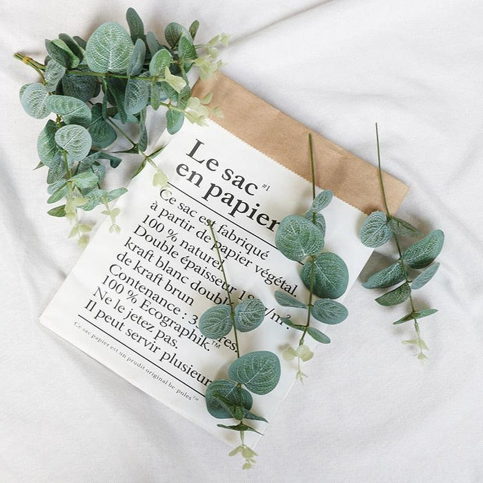 Elegant Faux Eucalyptus Leaf Bundle - Set of 10 for Chic Home Decorating