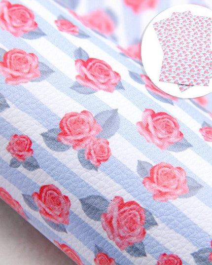 Floral Lychee Blossom Synthetic Leather Crafting Sheet - 20x33cm