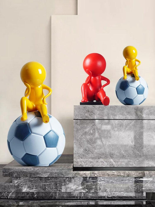 Abstract Football Character Sculpture with Unique Design