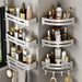 Aluminum Corner Shelf Organizer with Rust-Resistant Design and Spacious Storage