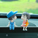 Charming Car Cartoon Couple Balloon Figurines for Adorable Car Decor