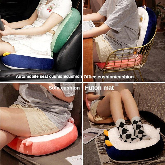 Cozy Cartoon Critter Desk Chair Cushion - Sitting Comfort Pad