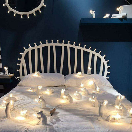 Whimsical Nordic Mouse LED Light - Artistic Home Accent
