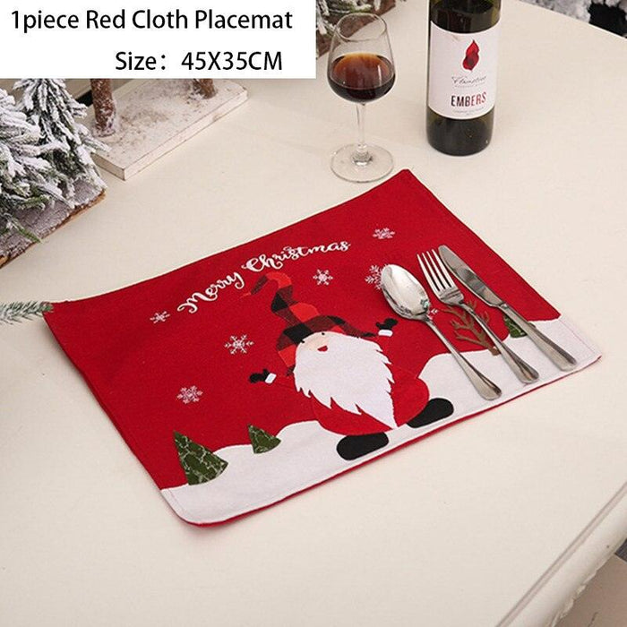 Whimsical Gnome-Themed Christmas Chair Cover - Festive Home Accent