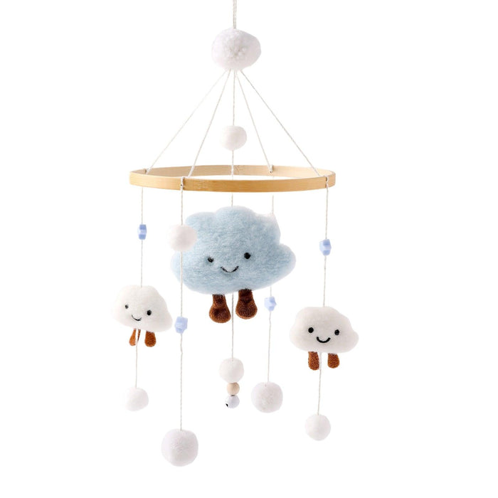 Musical Wooden Baby Crib Mobile Rattle Toy Set - Interactive Infant Development & Entertainment