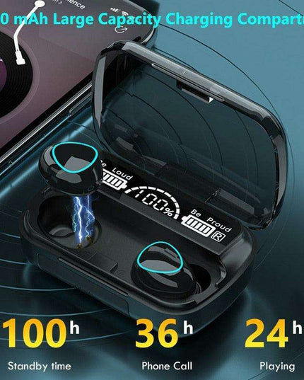 Active Lifestyle Wireless Earbuds Set with 3500mAh Charging Case