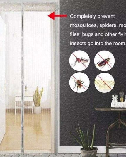 Insect-Proof Magnetic Mesh Screen Door with Automatic Soft Close Mechanism